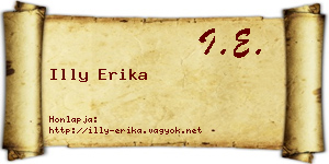 Illy Erika névjegykártya